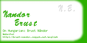nandor brust business card